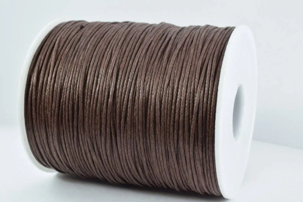 1mm  Waxed Cord, Macrame Cord, Waxed Cotton Thread,  200yards, Matte Wax Cord, Shiny Wax Cord, Black,Brown Wax Cord