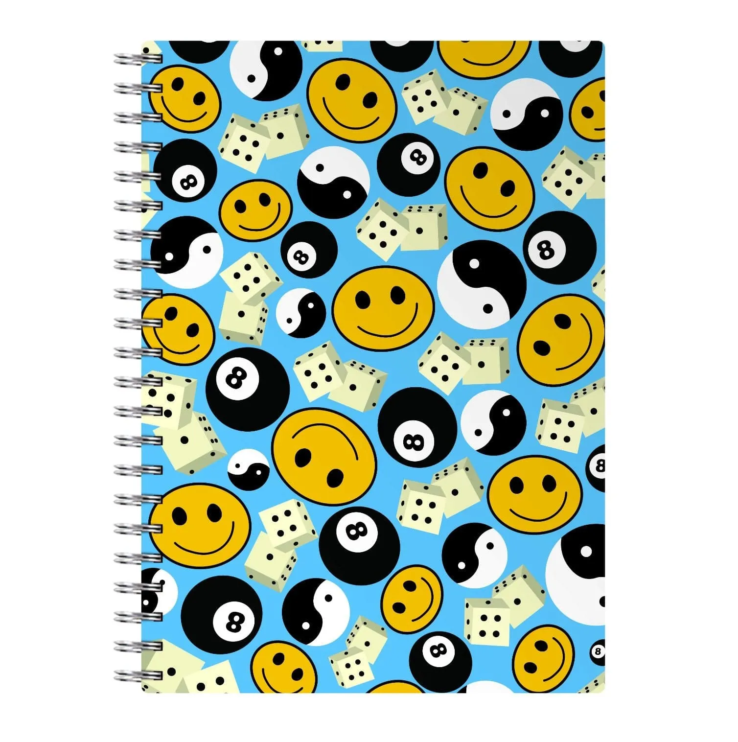 8 Ball Pattern - Skate Aesthetic  Notebook