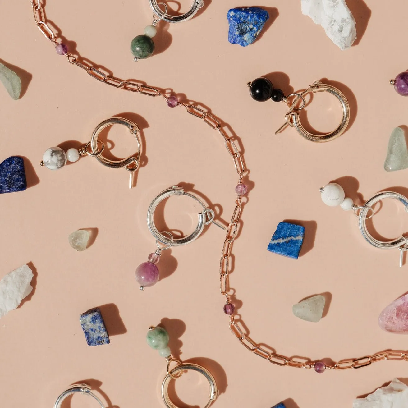 Anastasia • Gemstone Adorned Hoops