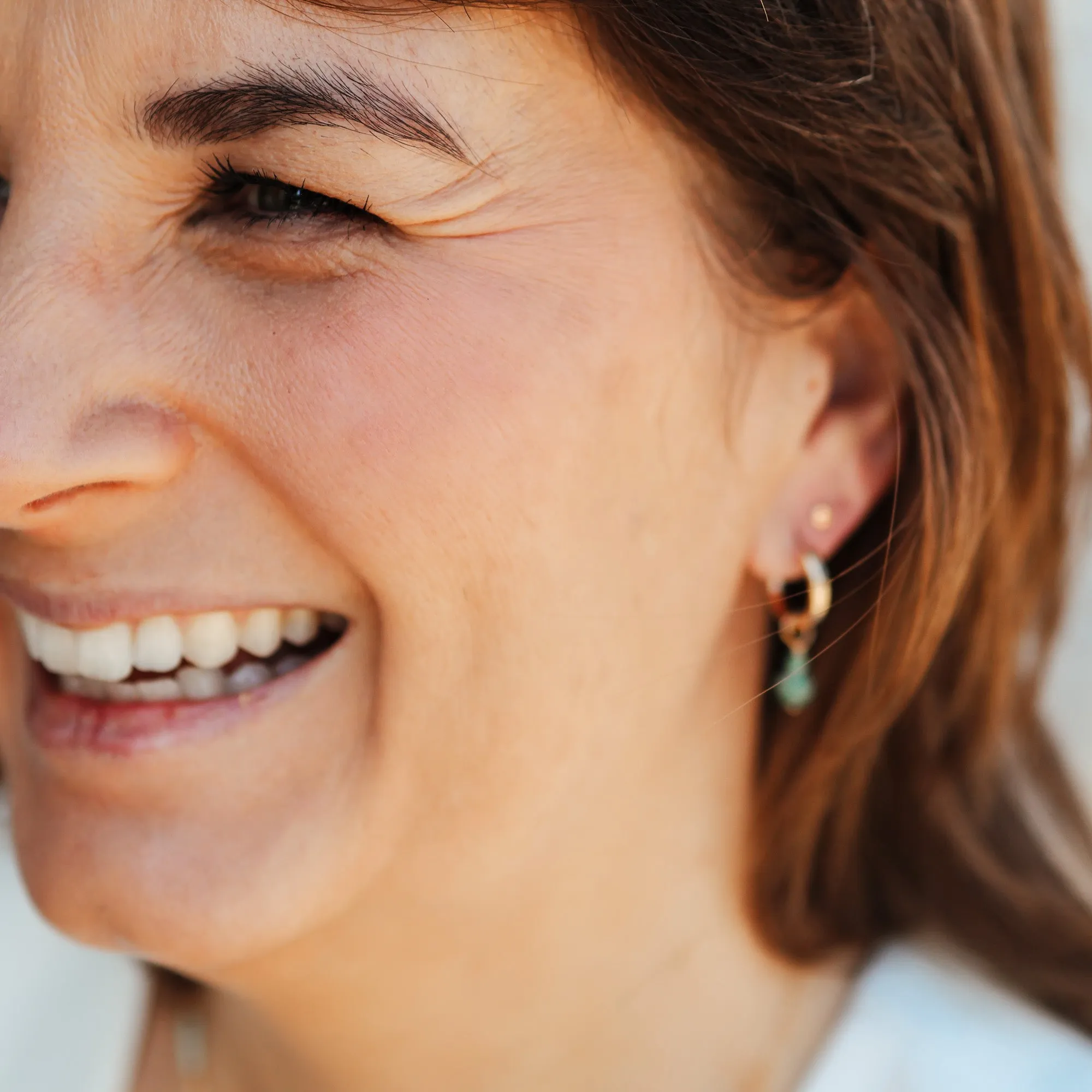 Anastasia • Gemstone Adorned Hoops