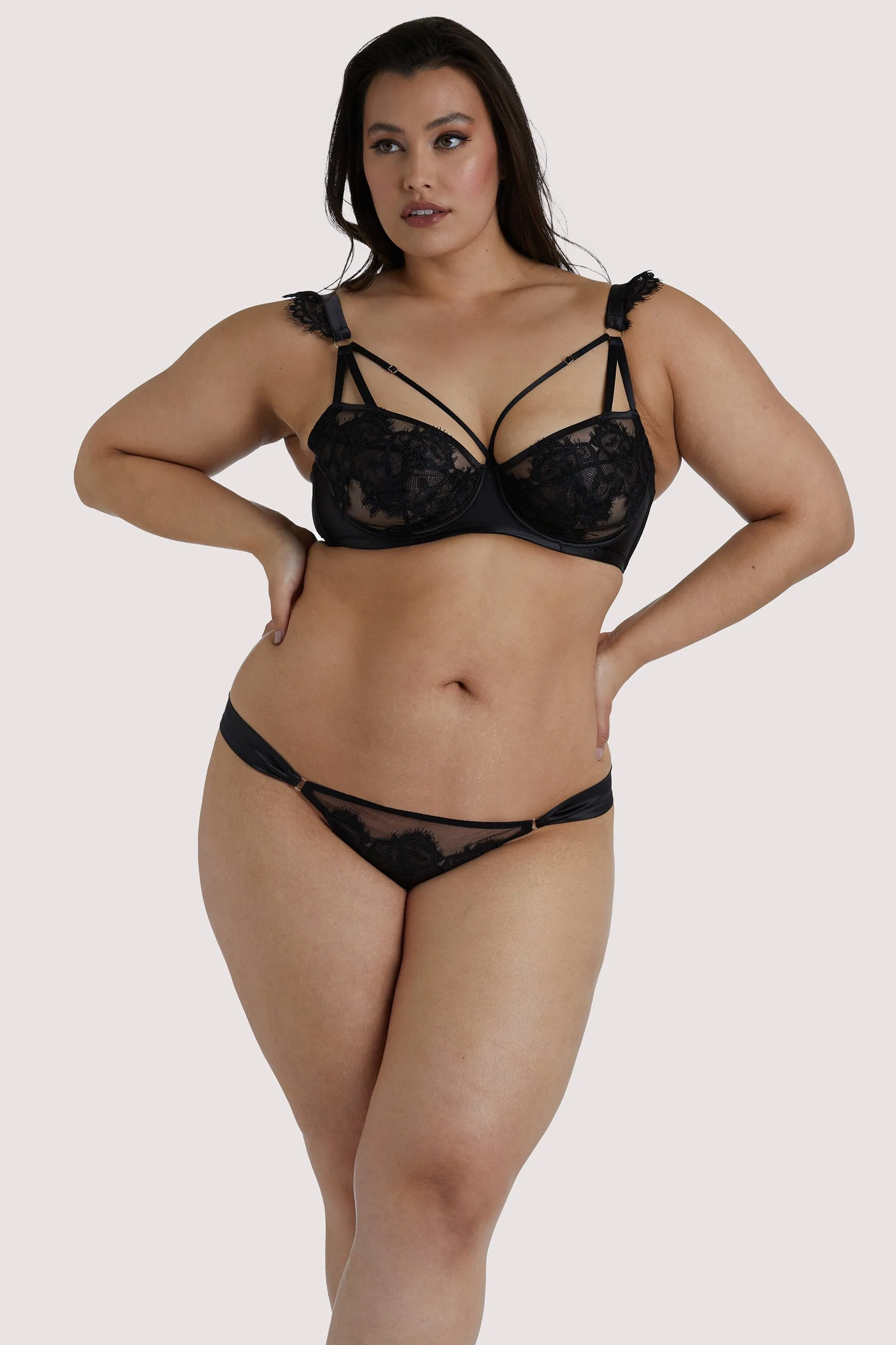 Anneliese Black Lace Brazilian Brief