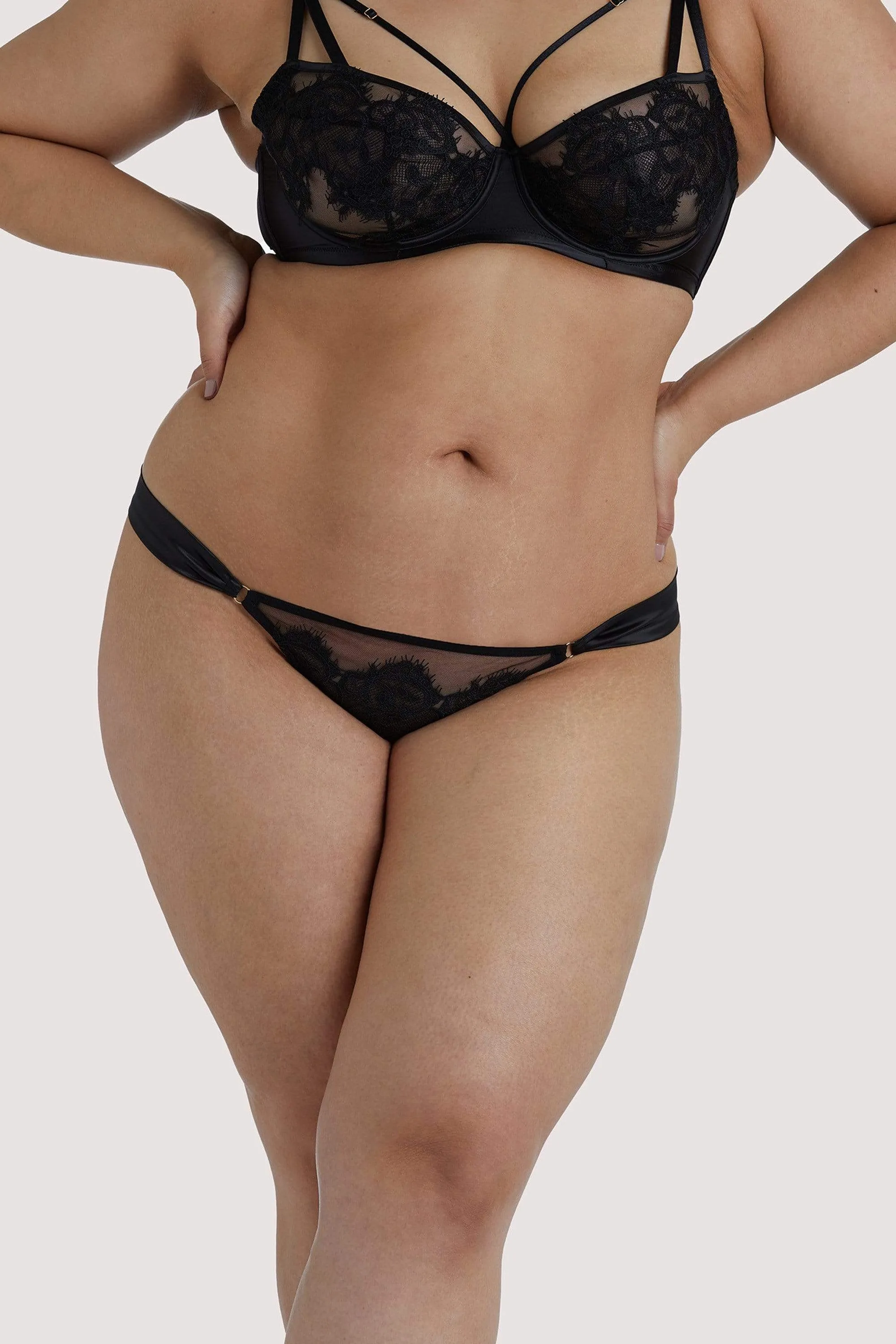 Anneliese Black Lace Brazilian Brief