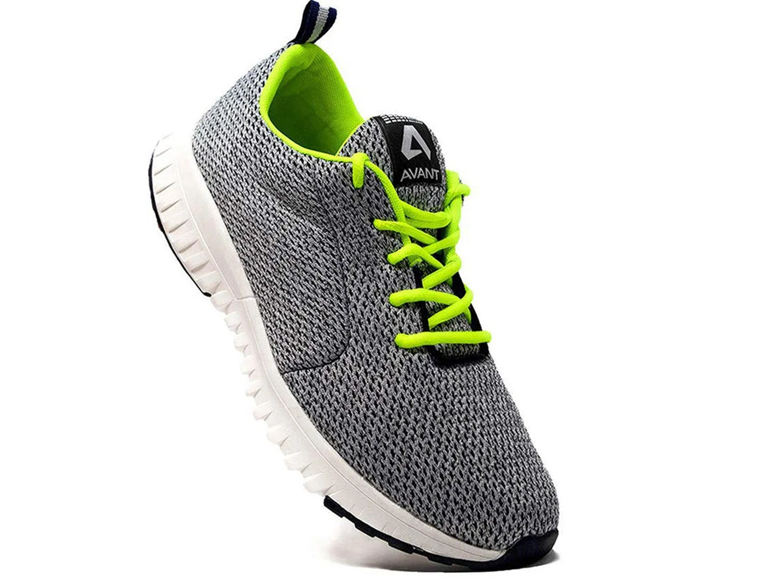 Avant Men's Hex Sports Running Shoes - Grey/Neon Green