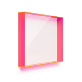 Backless Color Acrylic Shadowboxes 18x24x3" (Neon Pink, Orange, or Sea Glass) | UV Grade