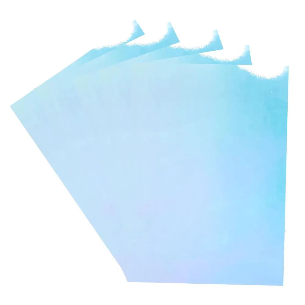 Bejeweled Blue Iridescent Glossy Mirror Cardstock