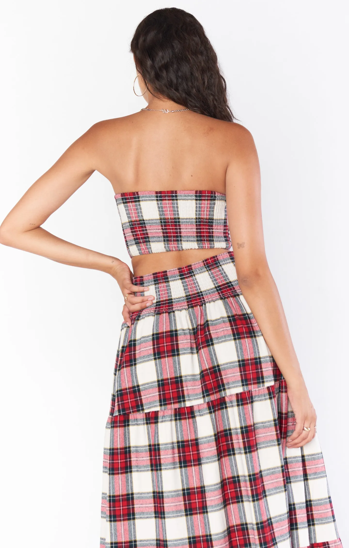 Bow Top ~ Winter Plaid