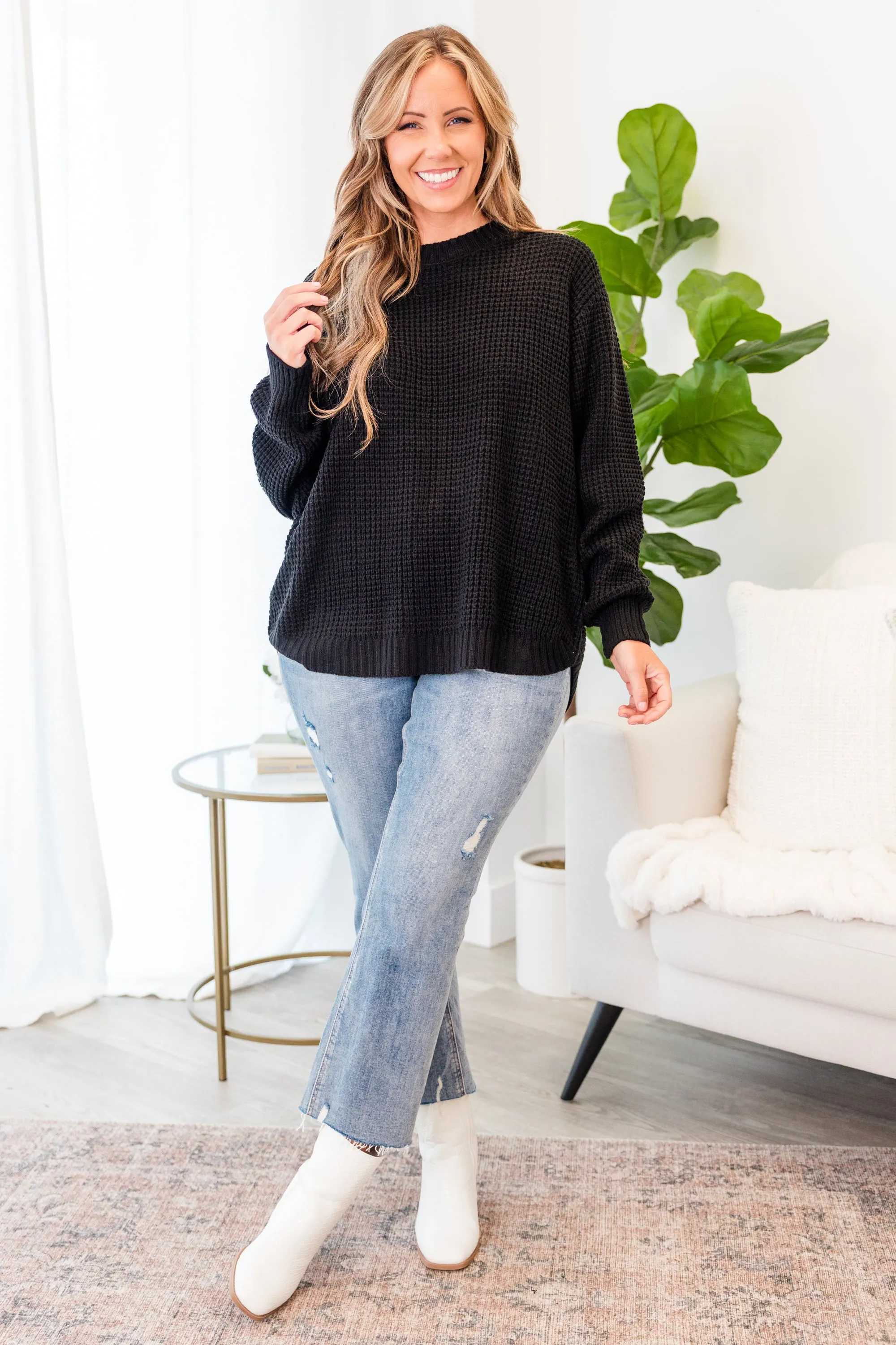 Breezy Weather Sweater, Black