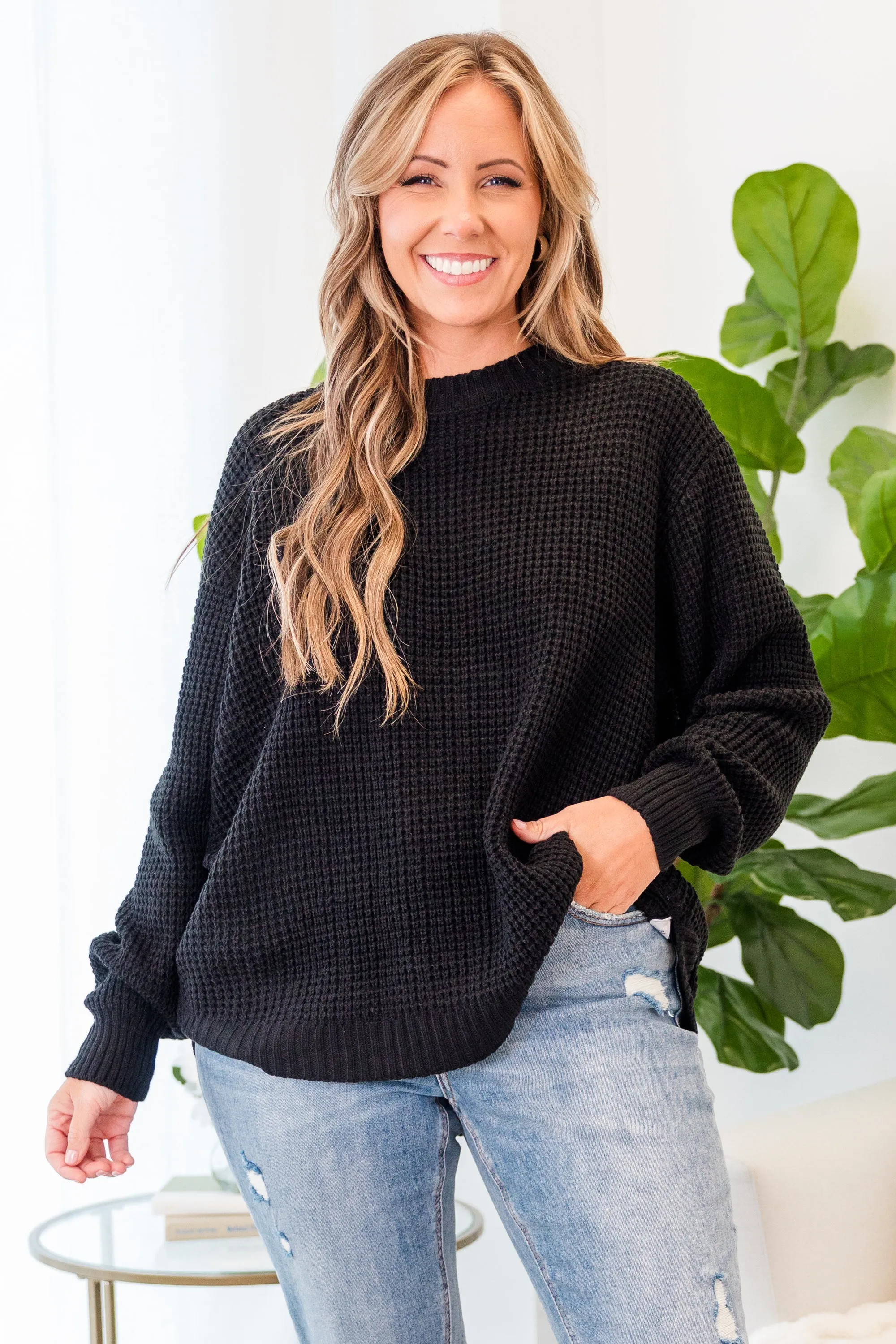 Breezy Weather Sweater, Black