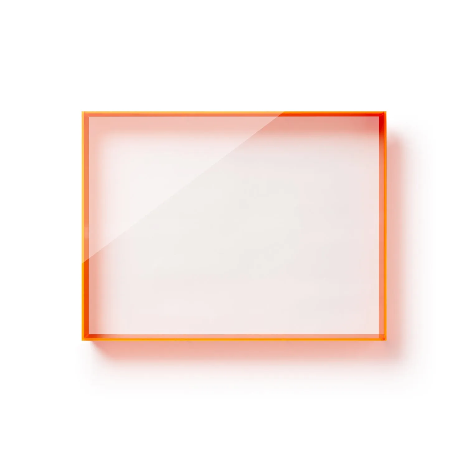 Case Pack of 4 Backless Color Acrylic Shadowboxes 18x24x3" (Neon Pink, Orange, or Sea Glass) | UV Grade