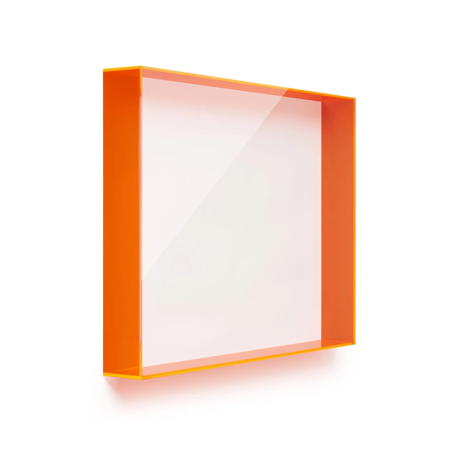 Case Pack of 4 Backless Color Acrylic Shadowboxes 18x24x3" (Neon Pink, Orange, or Sea Glass) | UV Grade