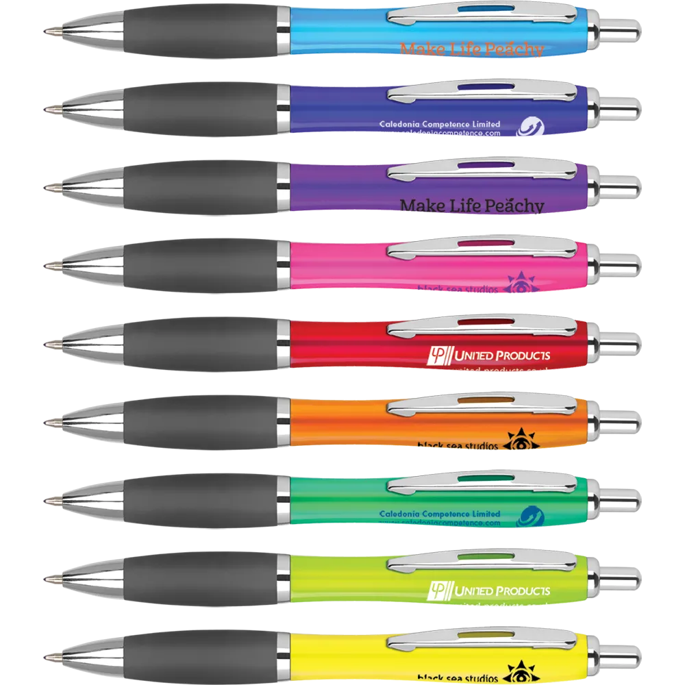 Colour Curvy Pens - Unprinted sample