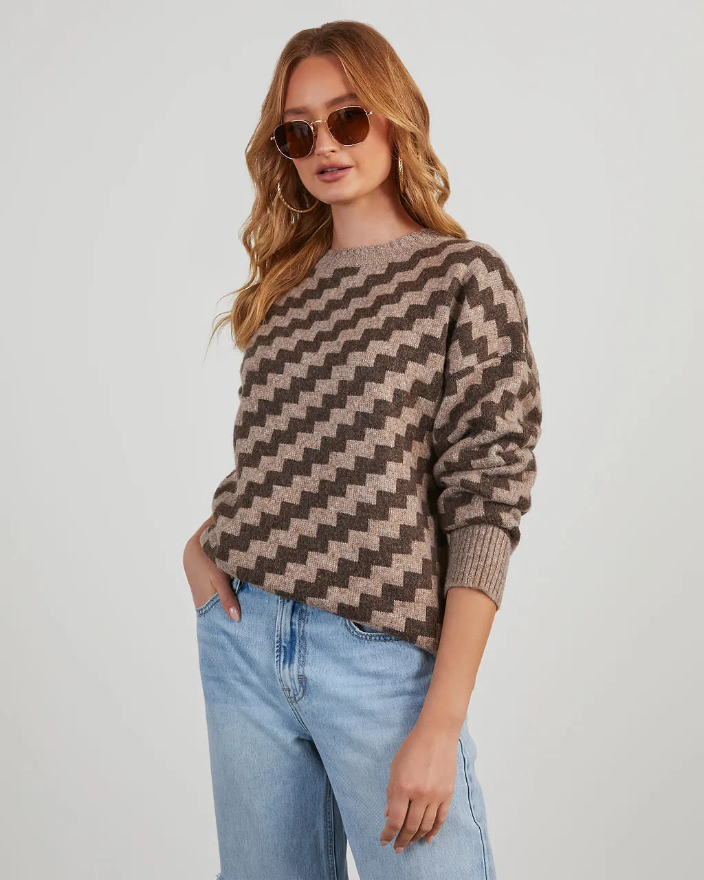 Dexter Zigzag Pattern Sweater