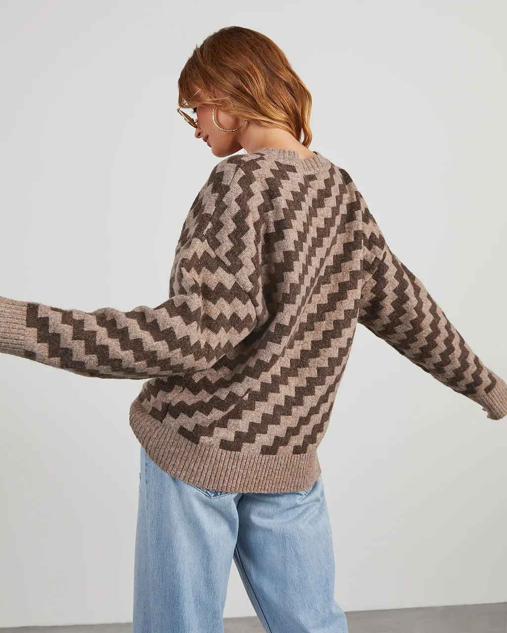 Dexter Zigzag Pattern Sweater