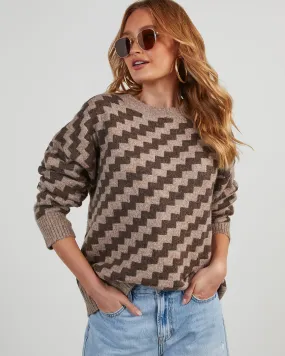 Dexter Zigzag Pattern Sweater