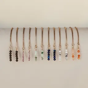 Eleni • Gemstone Adorned Thread Through Earrings