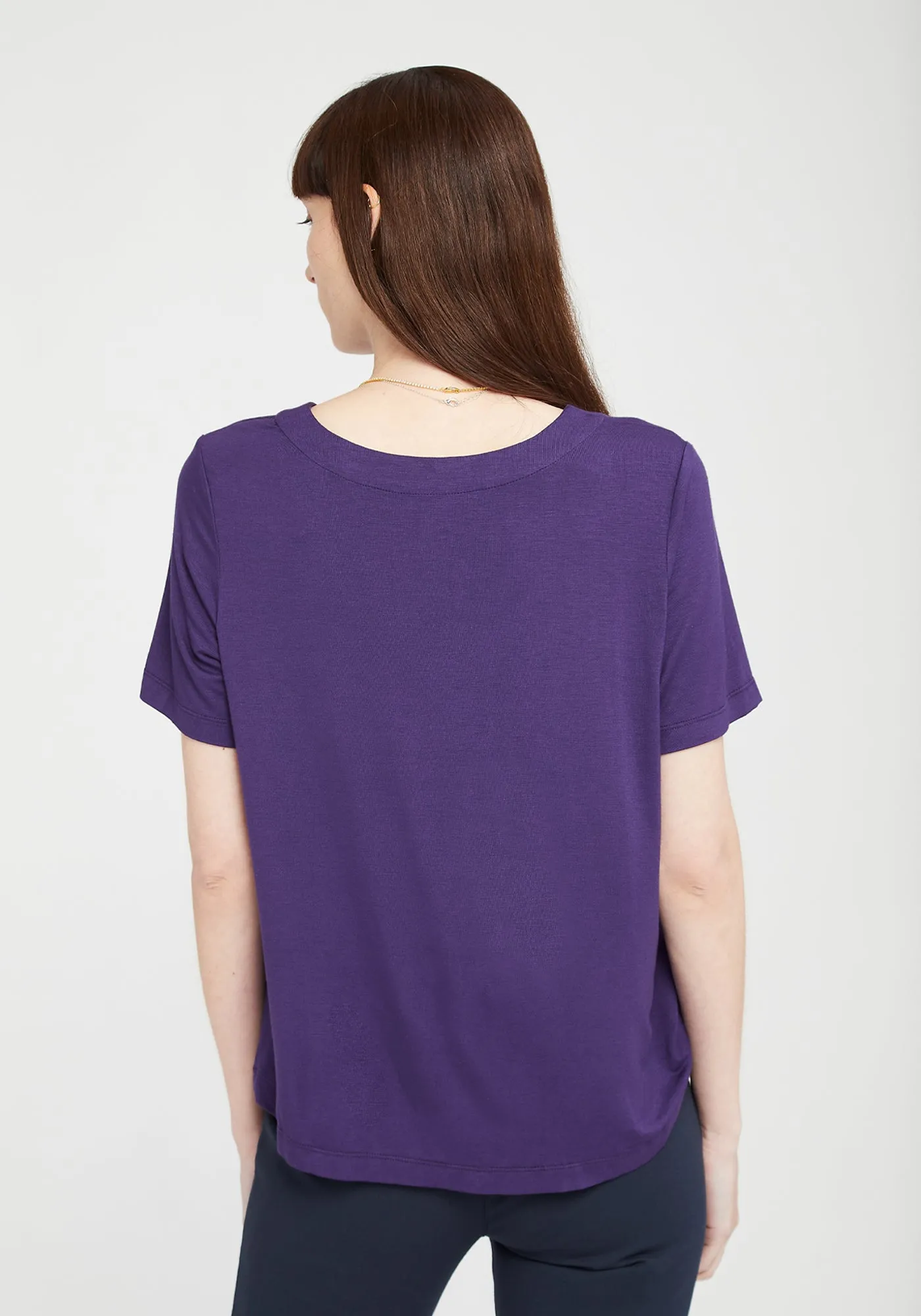 Essential V-Neck Short Sleeve (Ultraviolet)