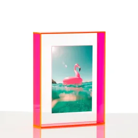 Float Frame for Tabletop or Wall with Magnetic Photo Holder