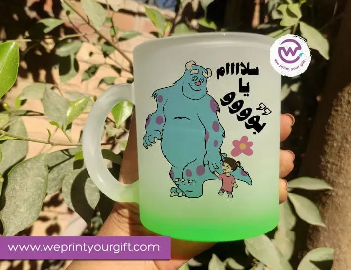 Frosted Glass Mug-Monsters