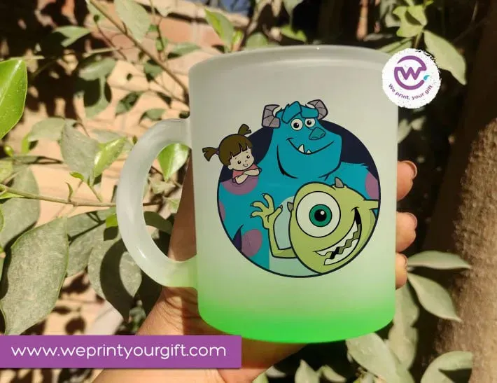 Frosted Glass Mug-Monsters