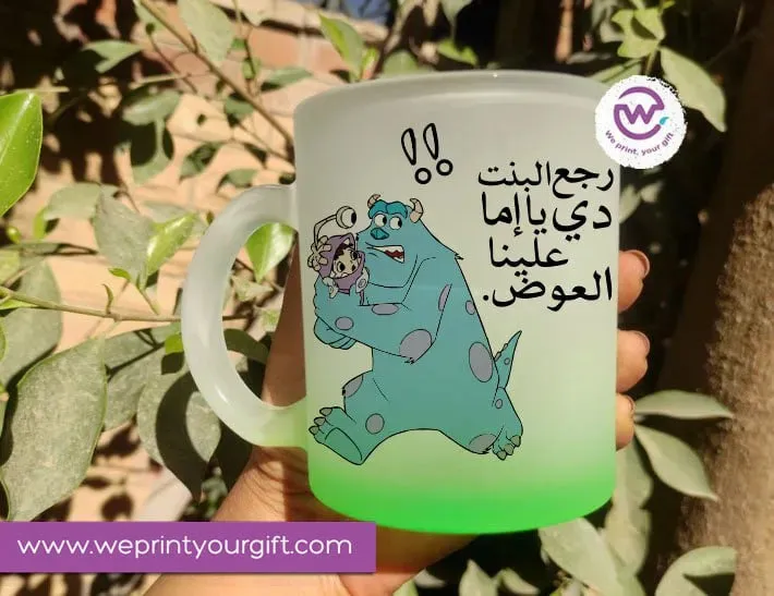 Frosted Glass Mug-Monsters