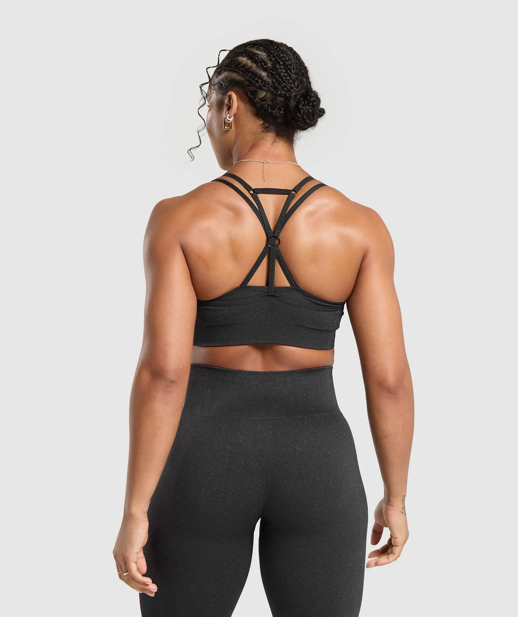 Gymshark Adapt Fleck Seamless Sports Bra - Mineral | Black