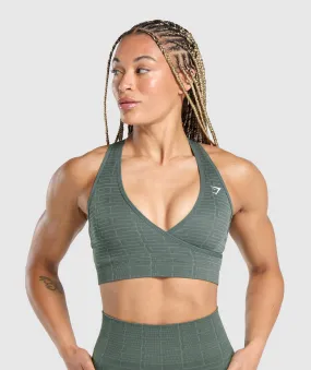 Gymshark Adapt Monogram Seamless Sports Bra - Teal