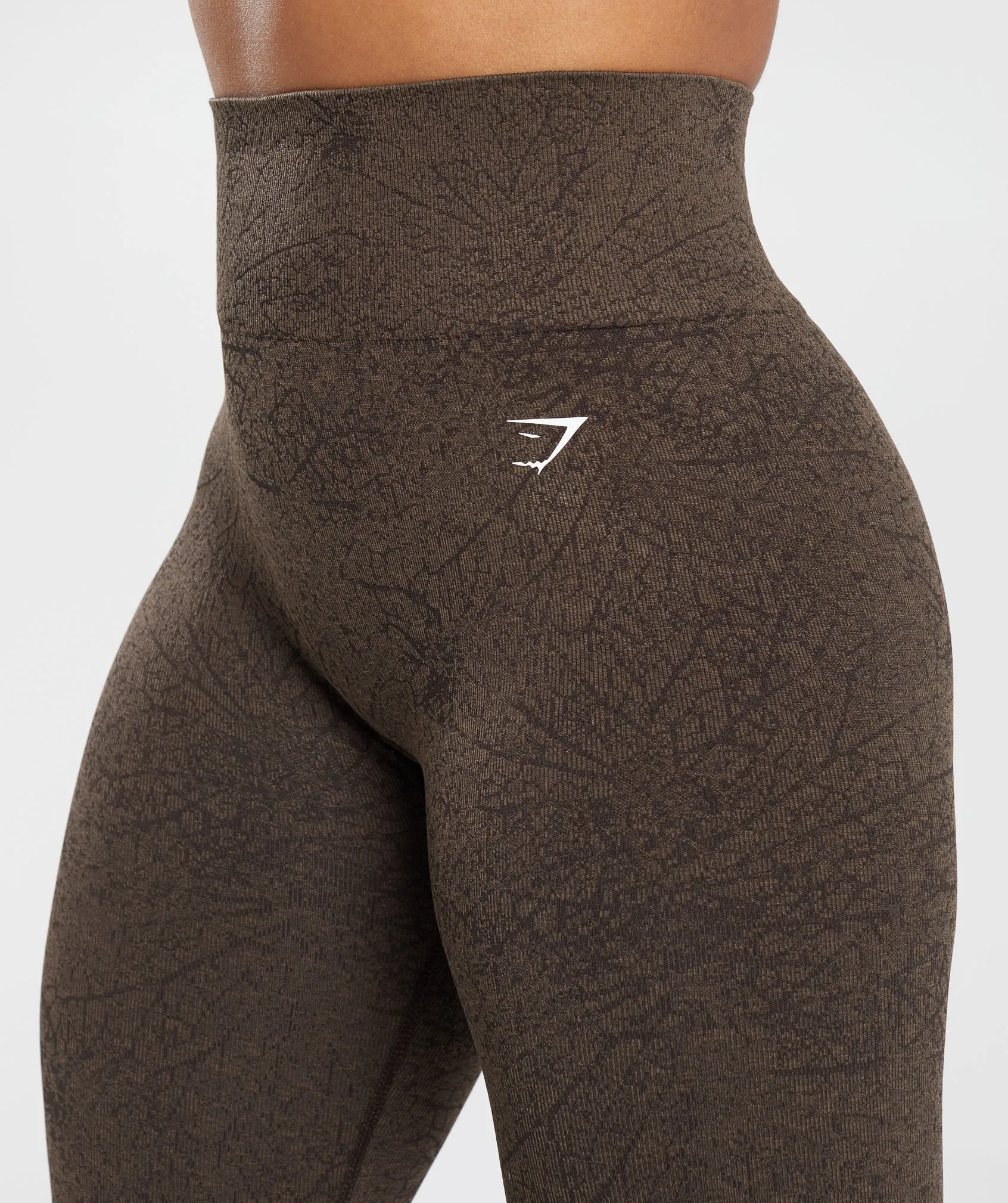 Gymshark Adapt Pattern Seamless Leggings - Woodland Brown/Soul Brown