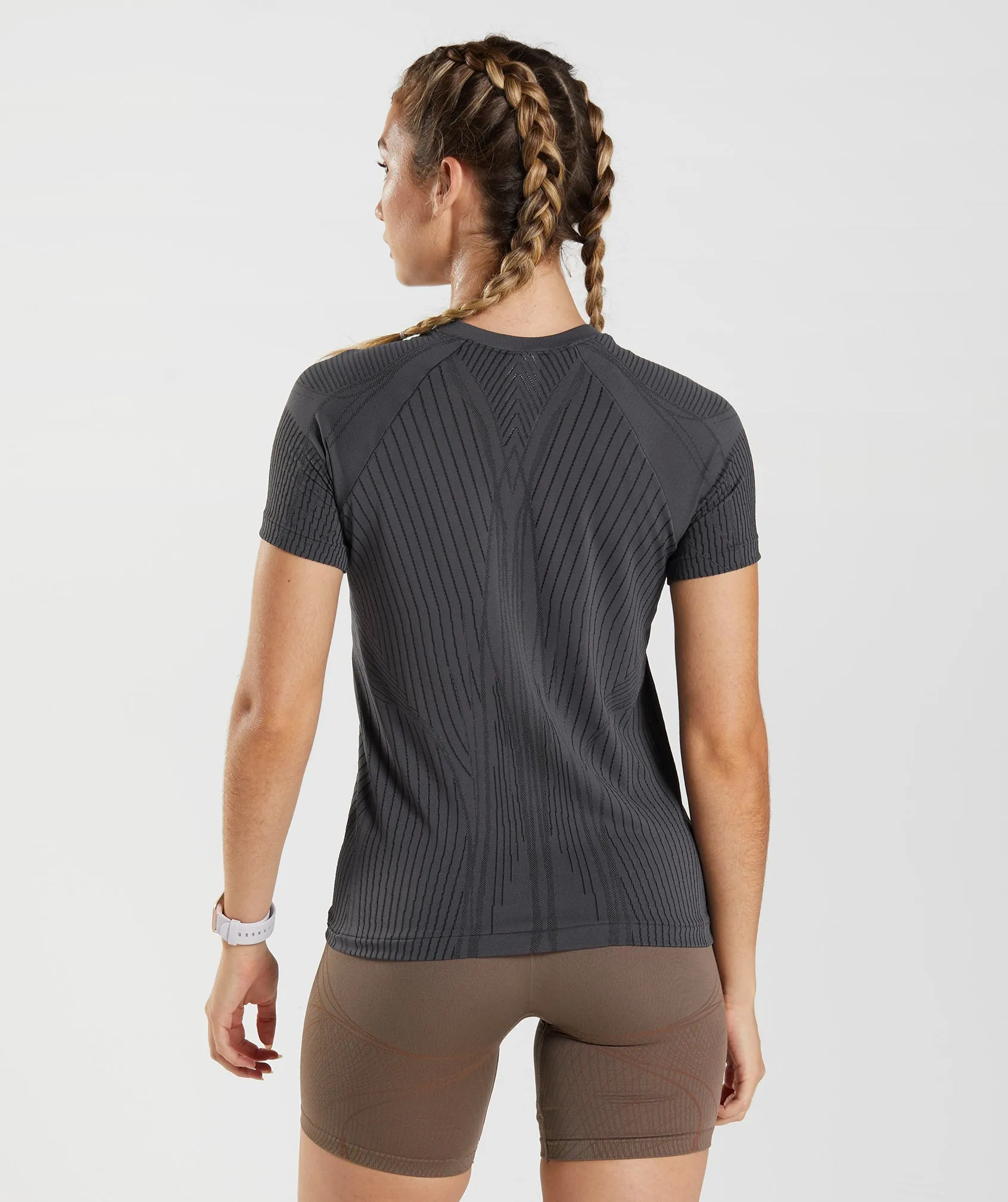 Gymshark Apex Seamless Top - Onyx Grey/Black