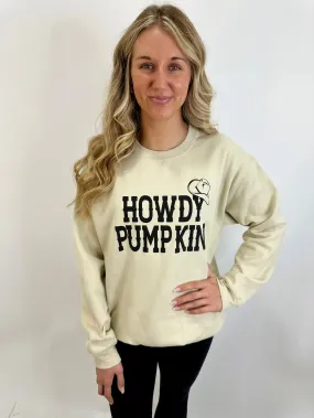 Howdy Pumpkin Crewneck - Tan