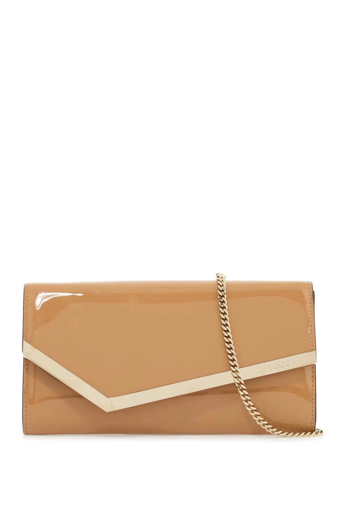 JIMMY CHOO patent leather emmie clutch