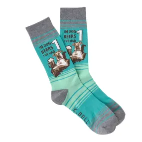 K Bell Mens Dog Beers Sock