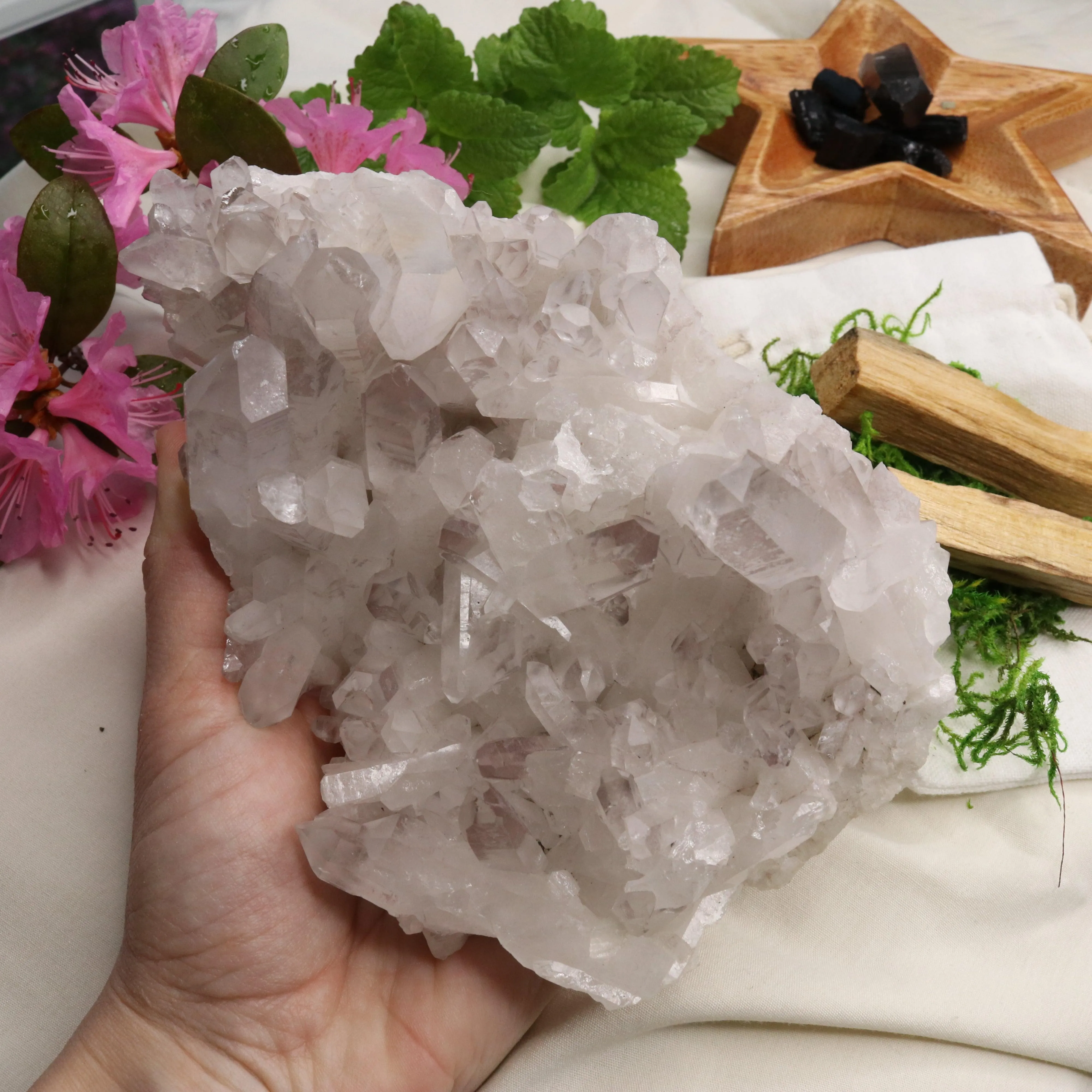 Large Lavender Lithium Quartz Cluster from Brazil ~ Beautiful Energy