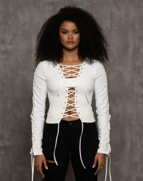 Leya Lace Up Top