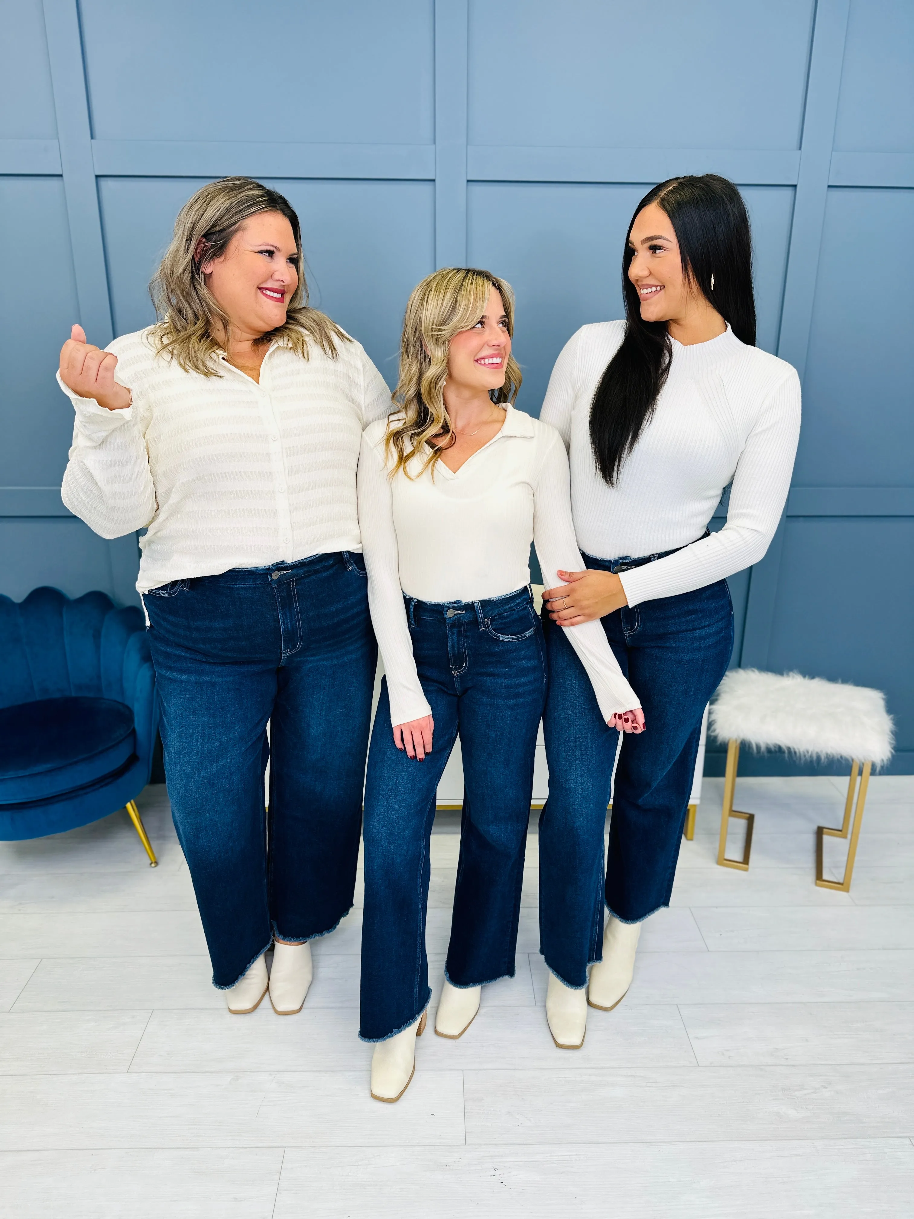 Mica Denim REG/CURVY Just Wanna Have Fun Wide Leg Jeans