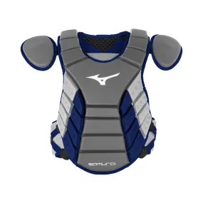 Mizuno Samurai Youth Catchers Chest Protector - 14" - Grey / Navy