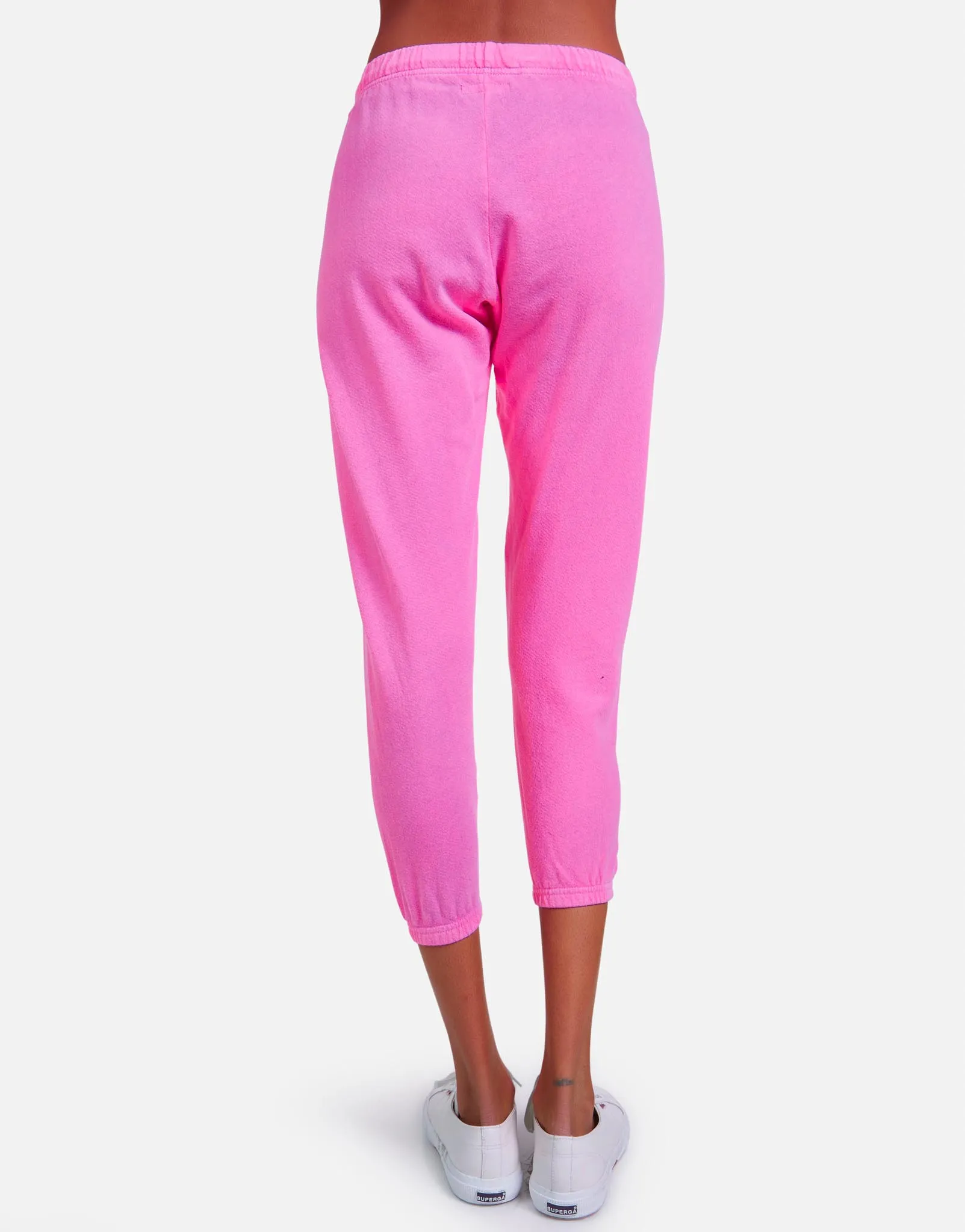 Nate Core Neon Pink Crop Sweatpant