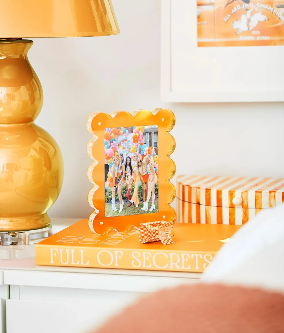 Neon Orange Acrylic Picture Frame