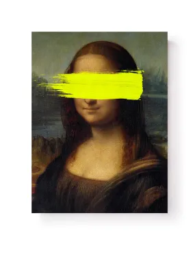 Neon Yellow Altered Mona Lisa by Alena Vechnaya