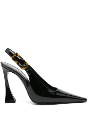 patent leather slingback pumps