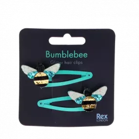 Rex of London Bumblebee Glitter Hair Clips