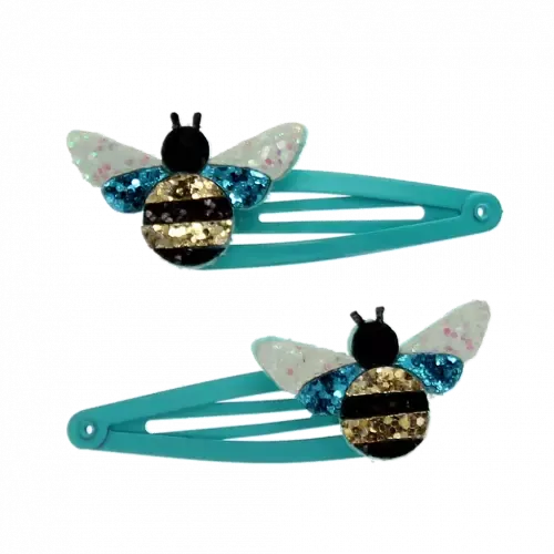 Rex of London Bumblebee Glitter Hair Clips