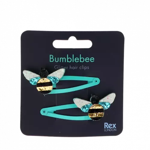 Rex of London Bumblebee Glitter Hair Clips