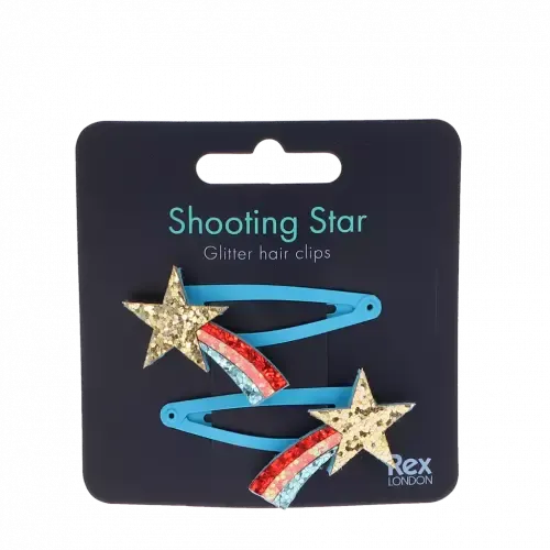 Rex of London Shooting Star Glitter Hair Clips