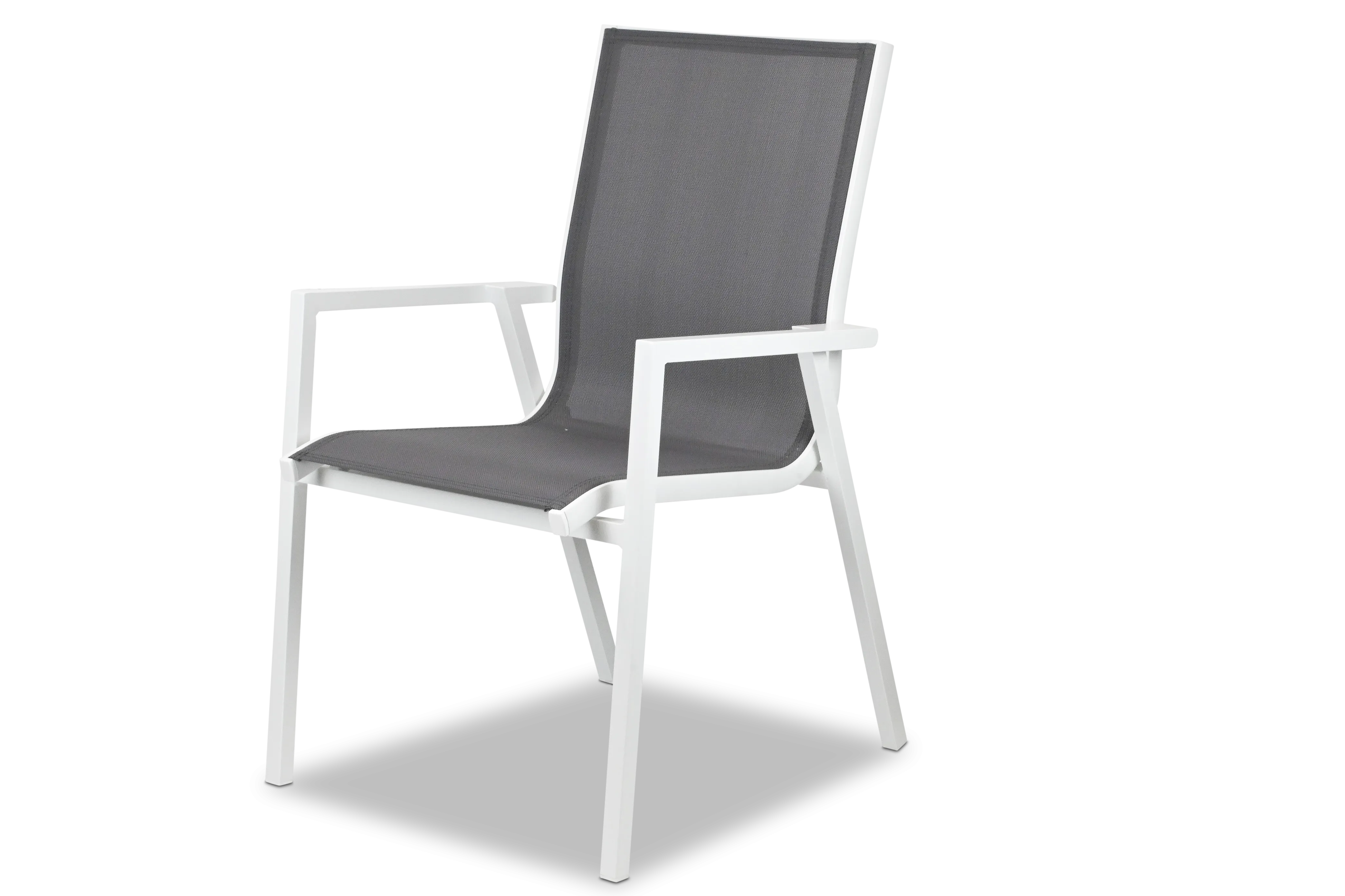 Santa Monica Rectangle 7 Piece Outdoor Setting in Gunmetal with Aluminium Chairs