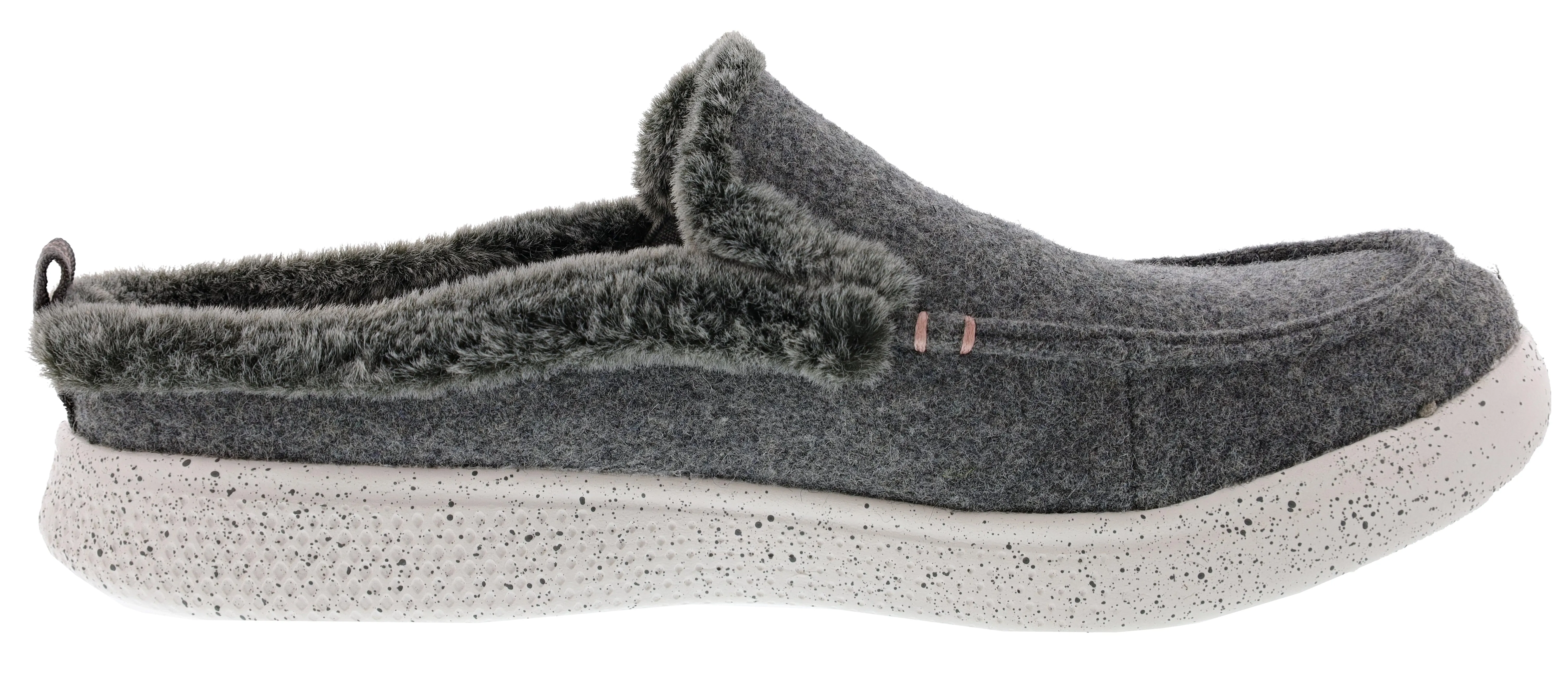 Skechers Women's Bobs Skipper Wild Wooly Memory Foam Slip On Slippers