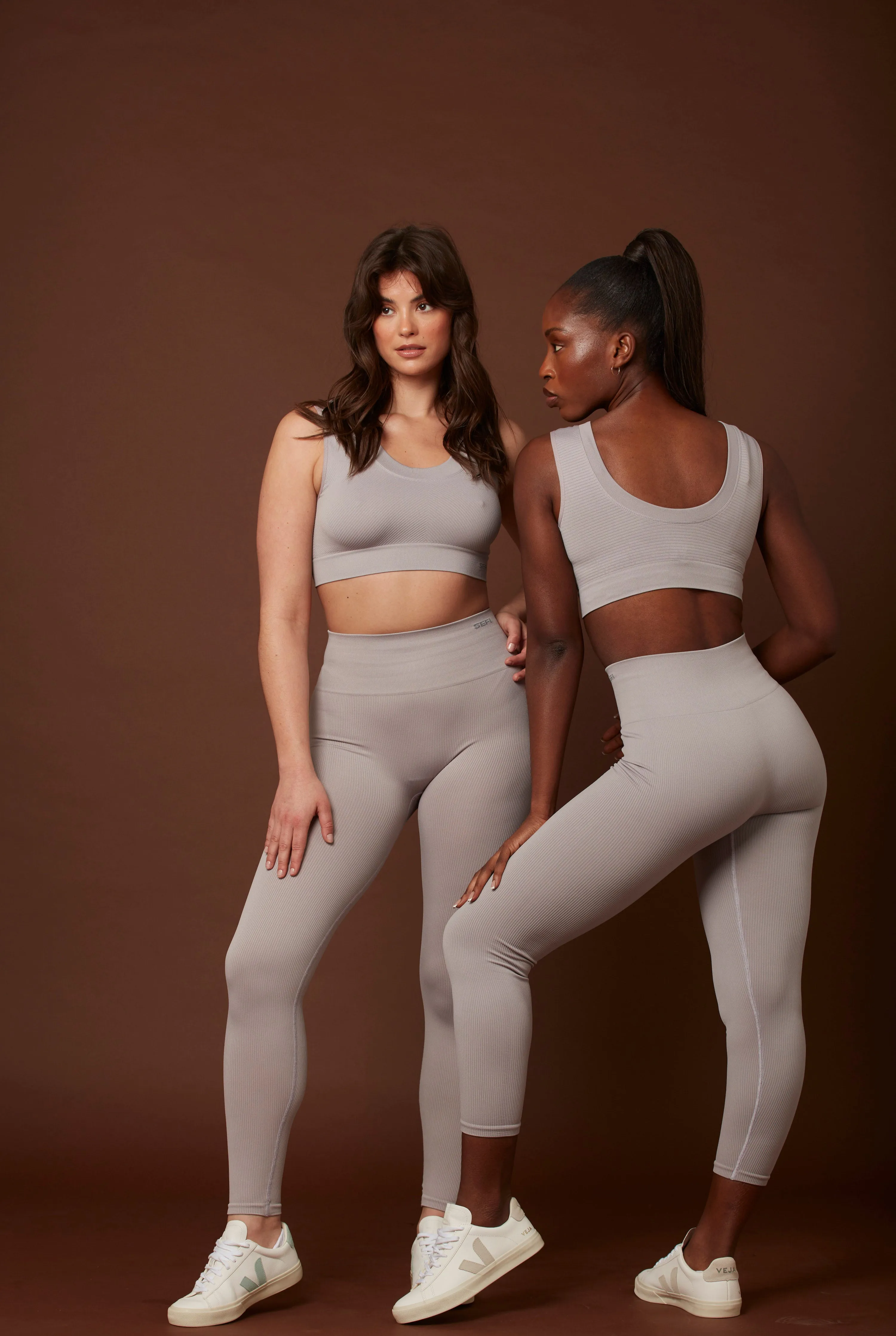 Timeless Ribbed 7/8 Leggings - Cloud Gray