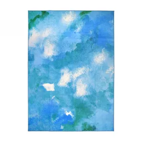 Watercolor Aqua Washable Blue