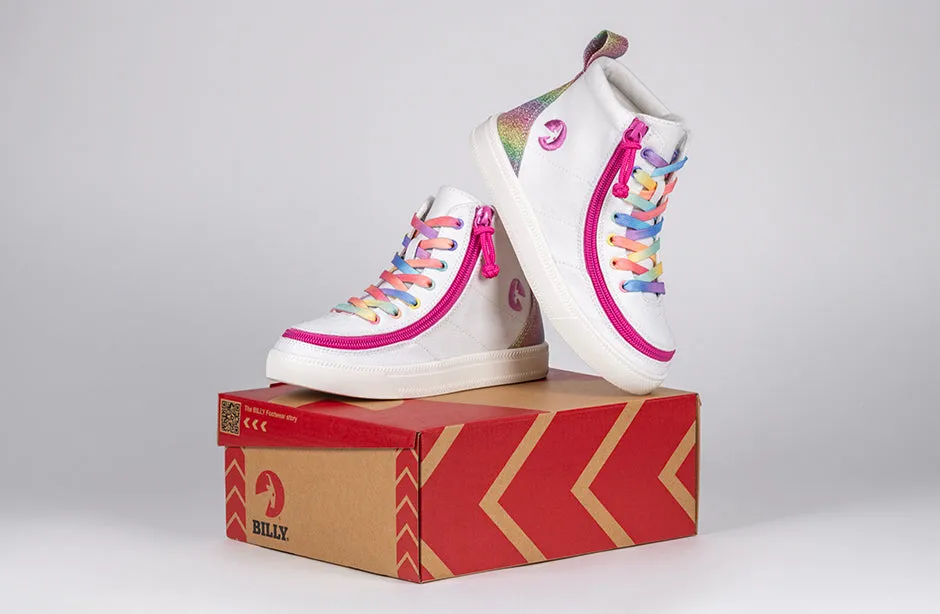 White Rainbow BILLY Classic Lace High Tops