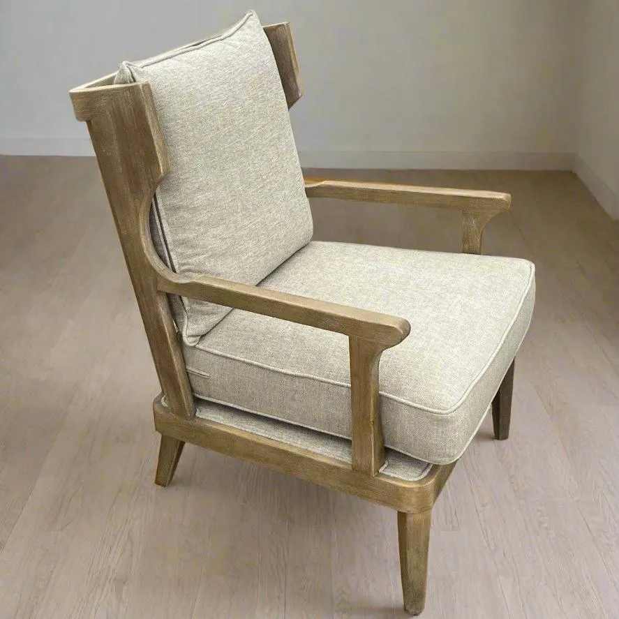 Wiley Flax Wood Accent Chair