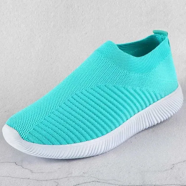 Women White Sneakers Socks Shoes Casual White Sneakers Summer Knitted Vulcanized Shoes Women Trainers Tenis Feminino